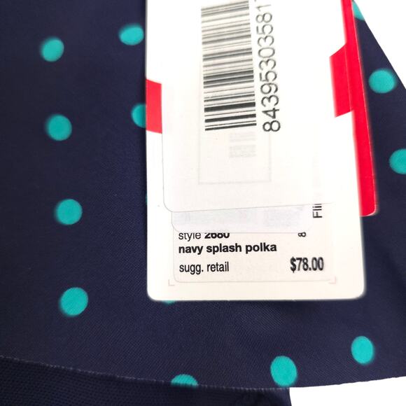 Spanx Shaping Flirty Bikini Swim Bottom Womens 8 Skirted Polka Dot UPF 50 - Picture 10 of 11